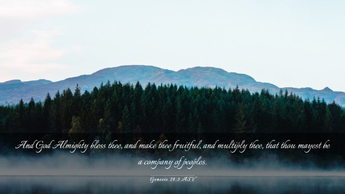 Picture 03 - Genesis 28:3 ASV Desktop Wallpaper - And God Almighty bless thee, and make thee - Desktop Bible Verse Wallpaper