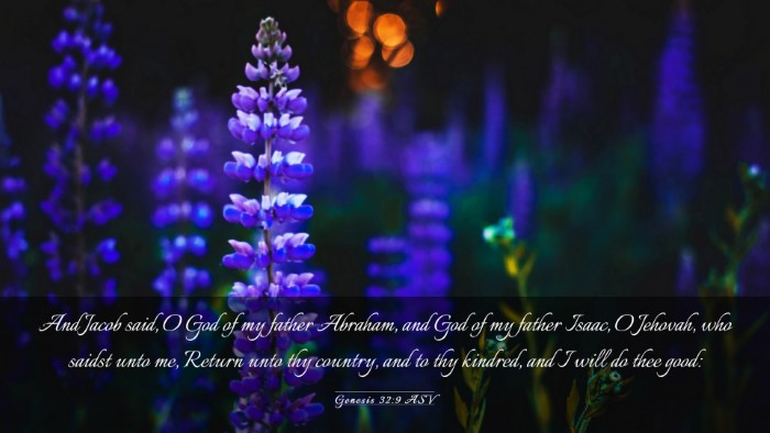 Picture 03 - Genesis 32:9 ASV Desktop Wallpaper - And Jacob said, O God of my father Abraham, and - Desktop Bible Verse Wallpaper