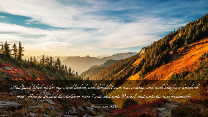 Picture 03 - Genesis 33:1 ASV Desktop Wallpaper - And Jacob lifted up his eyes, and looked, and, - Desktop Bible Verse Wallpaper