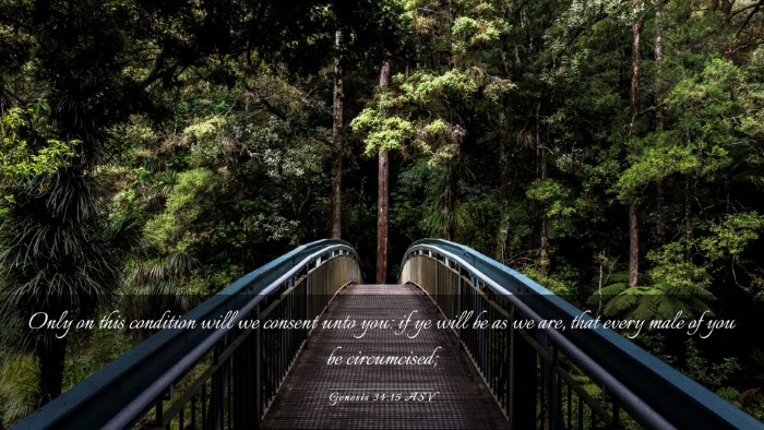 Picture 03 - Genesis 34:15 ASV Desktop Wallpaper - Only on this condition will we consent unto you: - Desktop Bible Verse Wallpaper