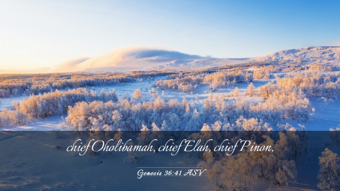 Picture 03 - Genesis 36:41 ASV Desktop Wallpaper - chief Oholibamah, chief Elah, chief - Desktop Bible Verse Wallpaper