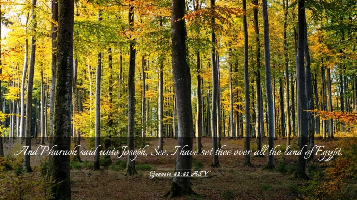 Picture 03 - Genesis 41:41 ASV Desktop Wallpaper - And Pharaoh said unto Joseph, See, I have set - Desktop Bible Verse Wallpaper