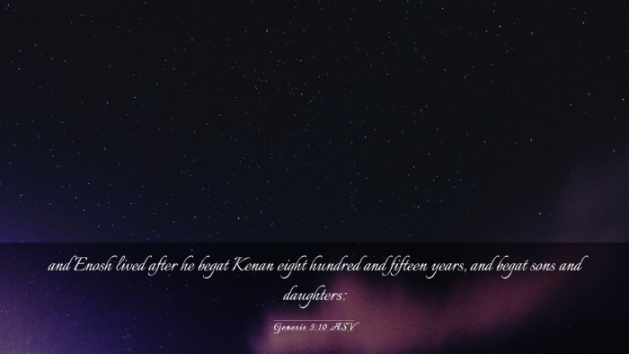 Picture 03 - Genesis 5:10 ASV Desktop Wallpaper - and Enosh lived after he begat Kenan eight - Desktop Bible Verse Wallpaper