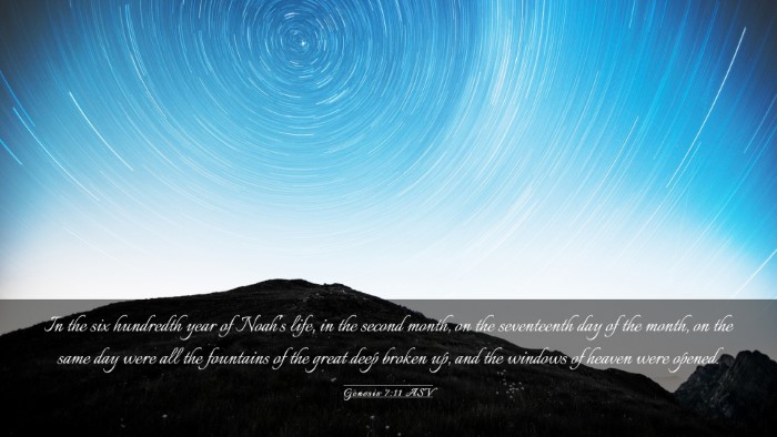 Picture 03 - Genesis 7:11 ASV Desktop Wallpaper - In the six hundredth year of Noah's life, in the - Desktop Bible Verse Wallpaper