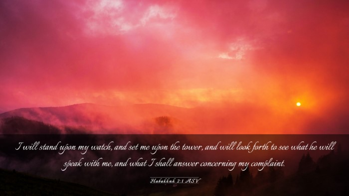 Picture 03 - Habakkuk 2:1 ASV Desktop Wallpaper - I will stand upon my watch, and set me upon the - Desktop Bible Verse Wallpaper