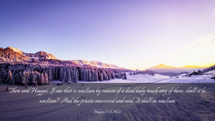 Picture 03 - Haggai 2:13 ASV Desktop Wallpaper - Then said Haggai, If one that is unclean by - Desktop Bible Verse Wallpaper