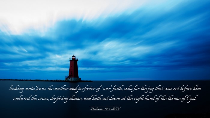 Picture 03 - Hebrews 12:2 ASV Desktop Wallpaper - looking unto Jesus the author and perfecter of - Desktop Bible Verse Wallpaper