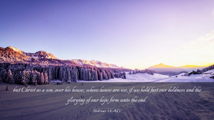 Picture 03 - Hebrews 3:6 ASV Desktop Wallpaper - but Christ as a son, over his house; whose house - Desktop Bible Verse Wallpaper