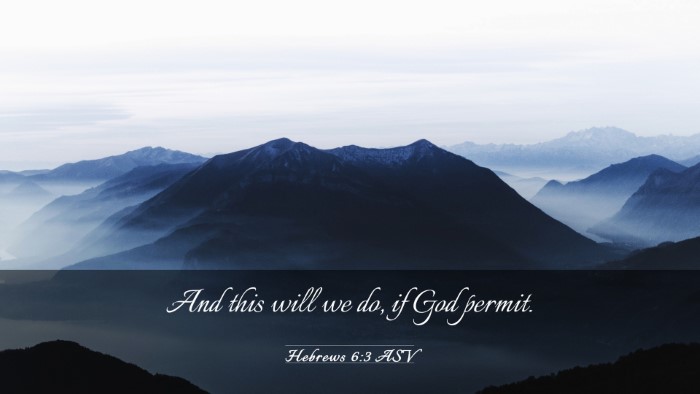 Picture 03 - Hebrews 6:3 ASV Desktop Wallpaper - And this will we do, if God - Desktop Bible Verse Wallpaper