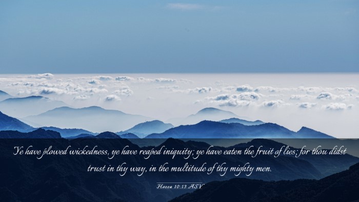 Picture 03 - Hosea 10:13 ASV Desktop Wallpaper - Ye have plowed wickedness, ye have reaped - Desktop Bible Verse Wallpaper