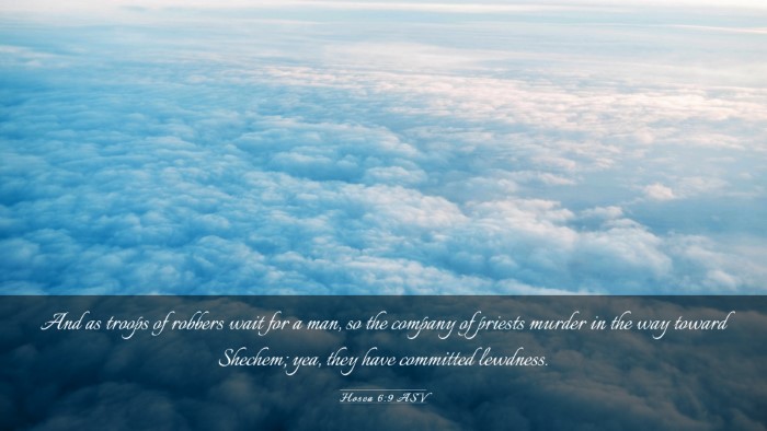 Picture 03 - Hosea 6:9 ASV Desktop Wallpaper - And as troops of robbers wait for a man, so the - Desktop Bible Verse Wallpaper