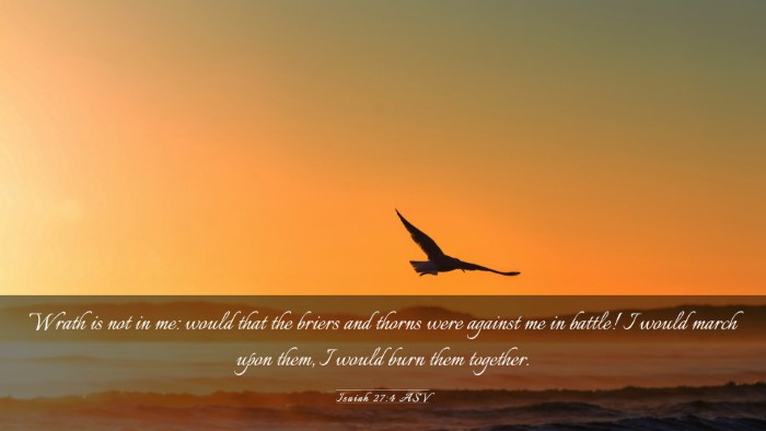 Picture 03 - Isaiah 27:4 ASV Desktop Wallpaper - Wrath is not in me: would that the briers and - Desktop Bible Verse Wallpaper