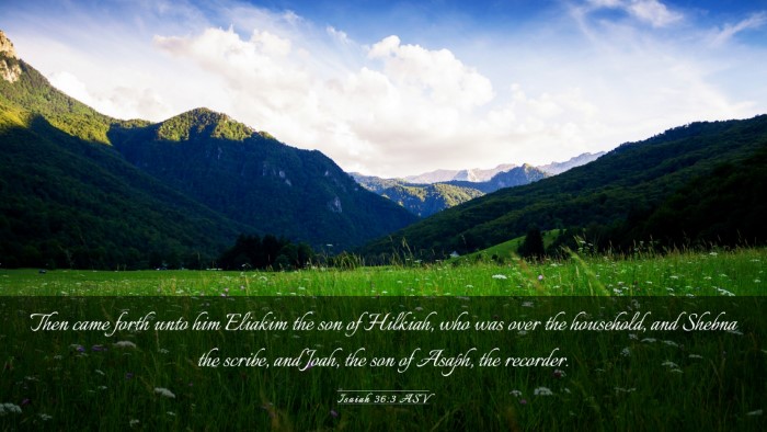 Picture 03 - Isaiah 36:3 ASV Desktop Wallpaper - Then came forth unto him Eliakim the son of - Desktop Bible Verse Wallpaper