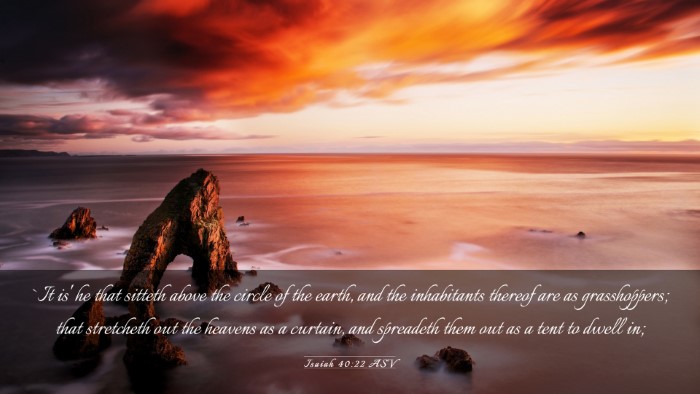 Picture 03 - Isaiah 40:22 ASV Desktop Wallpaper - `It is' he that sitteth above the circle of the - Desktop Bible Verse Wallpaper