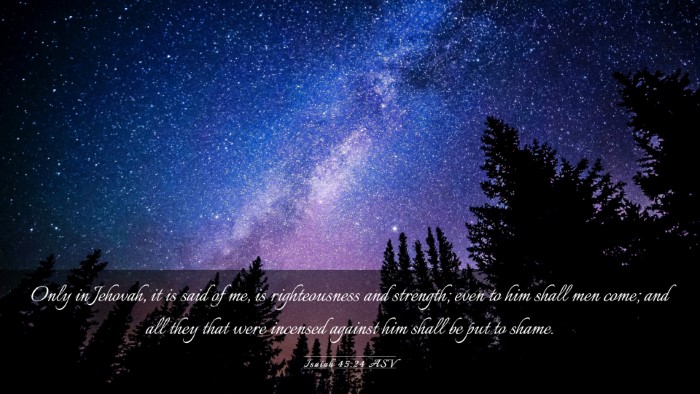 Picture 03 - Isaiah 45:24 ASV Desktop Wallpaper - Only in Jehovah, it is said of me, is - Desktop Bible Verse Wallpaper