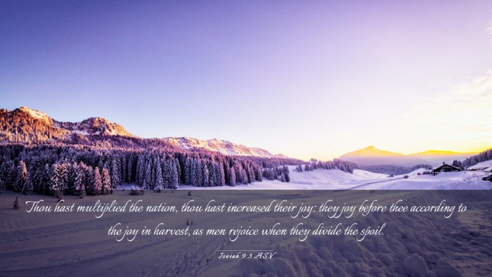 Picture 03 - Isaiah 9:3 ASV Desktop Wallpaper - Thou hast multiplied the nation, thou hast - Desktop Bible Verse Wallpaper