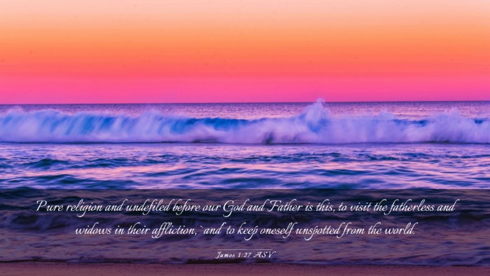 Picture 03 - James 1:27 ASV Desktop Wallpaper - Pure religion and undefiled before our God and - Desktop Bible Verse Wallpaper
