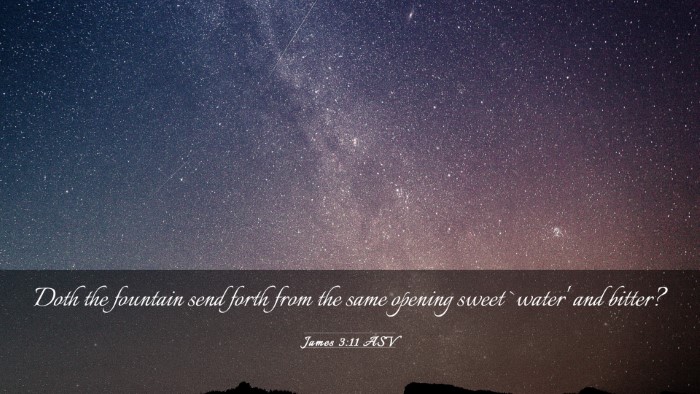 Picture 03 - James 3:11 ASV Desktop Wallpaper - Doth the fountain send forth from the same - Desktop Bible Verse Wallpaper