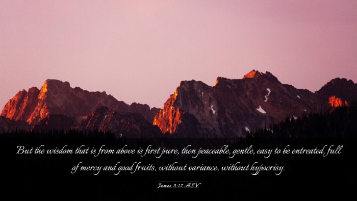 Picture 03 - James 3:17 ASV Desktop Wallpaper - But the wisdom that is from above is first pure, - Desktop Bible Verse Wallpaper