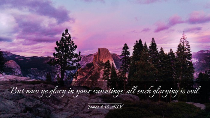 Picture 03 - James 4:16 ASV Desktop Wallpaper - But now ye glory in your vauntings: all such - Desktop Bible Verse Wallpaper