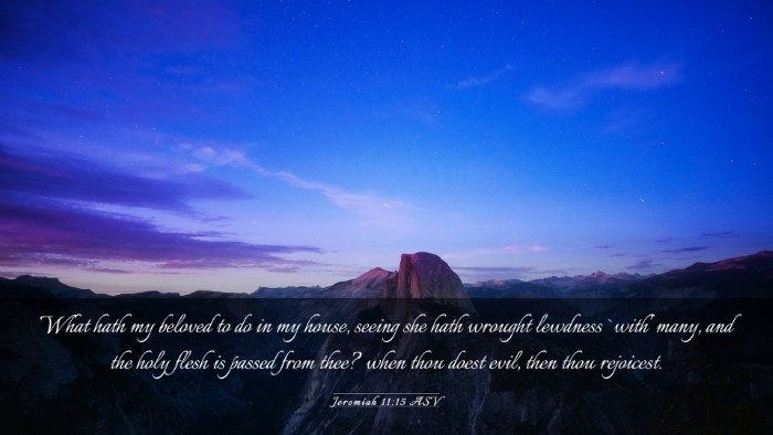 Picture 03 - Jeremiah 11:15 ASV Desktop Wallpaper - What hath my beloved to do in my house, seeing - Desktop Bible Verse Wallpaper