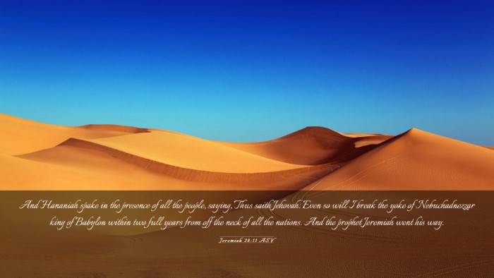 Picture 03 - Jeremiah 28:11 ASV Desktop Wallpaper - And Hananiah spake in the presence of all the - Desktop Bible Verse Wallpaper