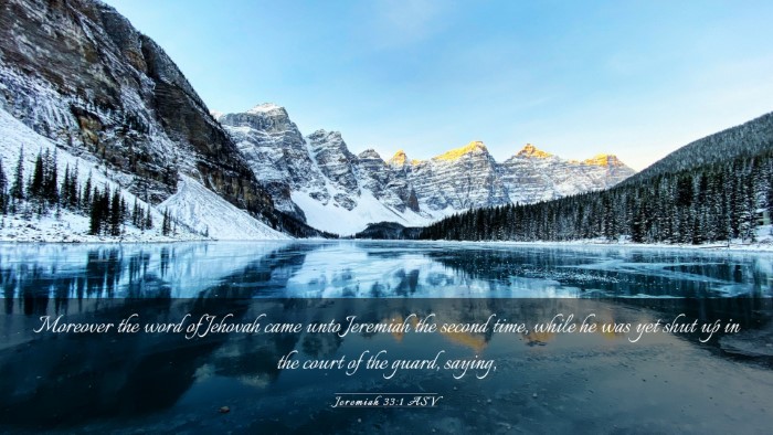Picture 03 - Jeremiah 33:1 ASV Desktop Wallpaper - Moreover the word of Jehovah came unto Jeremiah - Desktop Bible Verse Wallpaper