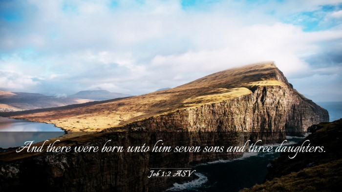 Picture 03 - Job 1:2 ASV Desktop Wallpaper - And there were born unto him seven sons and three - Desktop Bible Verse Wallpaper