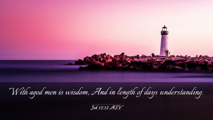 Picture 03 - Job 12:12 ASV Desktop Wallpaper - With aged men is wisdom, And in length of days - Desktop Bible Verse Wallpaper