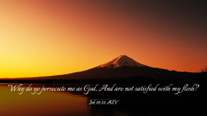 Picture 03 - Job 19:22 ASV Desktop Wallpaper - Why do ye persecute me as God, And are not - Desktop Bible Verse Wallpaper
