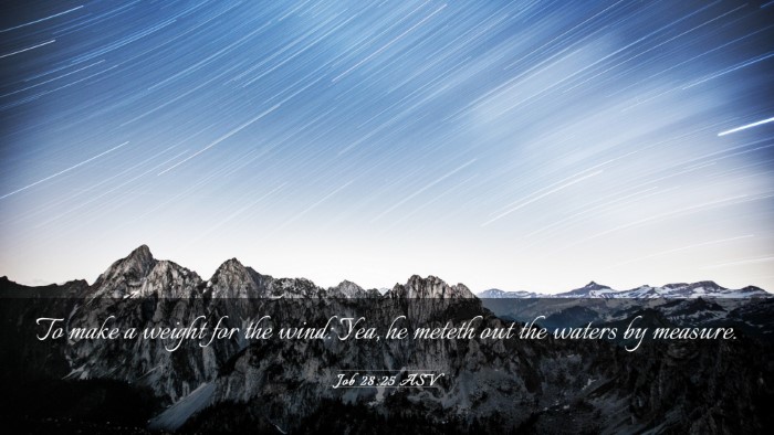 Picture 03 - Job 28:25 ASV Desktop Wallpaper - To make a weight for the wind: Yea, he meteth out - Desktop Bible Verse Wallpaper