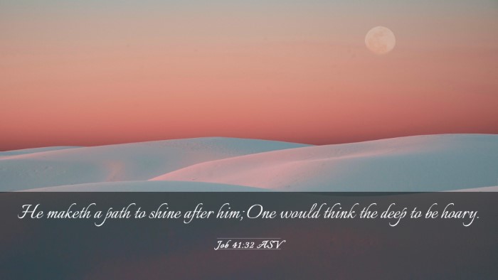 Picture 03 - Job 41:32 ASV Desktop Wallpaper - He maketh a path to shine after him; One would - Desktop Bible Verse Wallpaper
