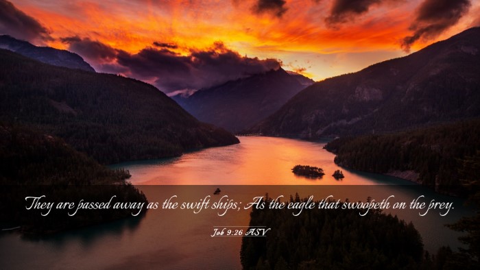 Picture 03 - Job 9:26 ASV Desktop Wallpaper - They are passed away as the swift ships; As the - Desktop Bible Verse Wallpaper