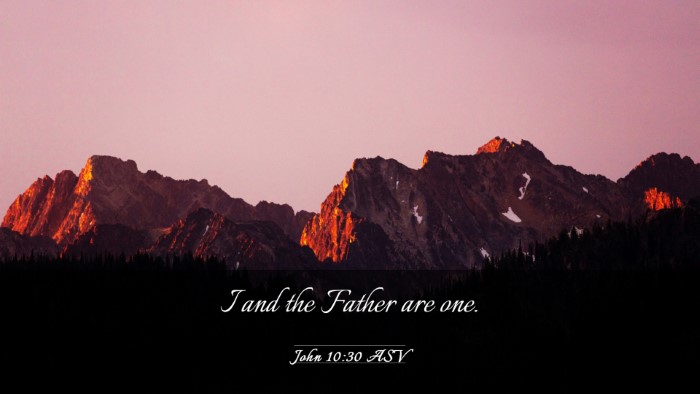 Picture 03 - John 10:30 ASV Desktop Wallpaper - I and the Father are - Desktop Bible Verse Wallpaper