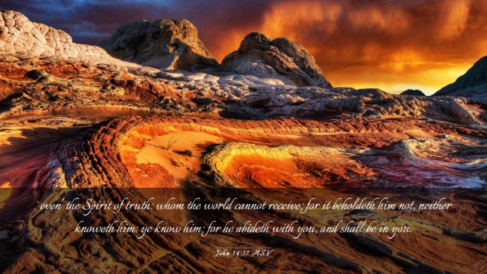 Picture 03 - John 14:17 ASV Desktop Wallpaper - `even' the Spirit of truth: whom the world cannot - Desktop Bible Verse Wallpaper