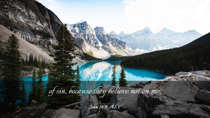 Picture 03 - John 16:9 ASV Desktop Wallpaper - of sin, because they believe not on - Desktop Bible Verse Wallpaper