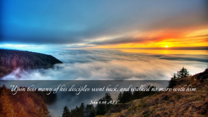 Picture 03 - John 6:66 ASV Desktop Wallpaper - Upon this many of his disciples went back, and - Desktop Bible Verse Wallpaper