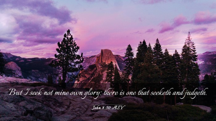 Picture 03 - John 8:50 ASV Desktop Wallpaper - But I seek not mine own glory: there is one that - Desktop Bible Verse Wallpaper