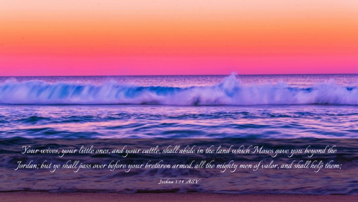 Picture 03 - Joshua 1:14 ASV Desktop Wallpaper - Your wives, your little ones, and your cattle, - Desktop Bible Verse Wallpaper