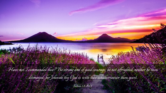 Picture 03 - Joshua 1:9 ASV Desktop Wallpaper - Have not I commanded thee? Be strong and of good - Desktop Bible Verse Wallpaper