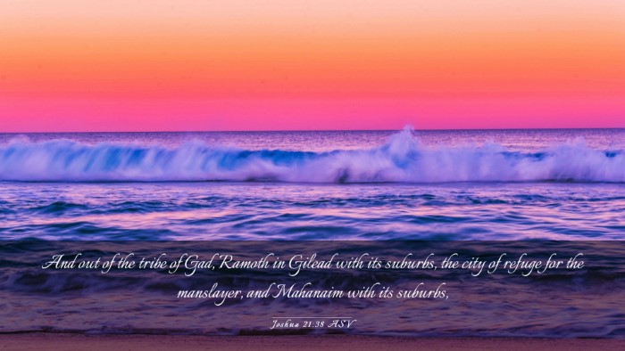 Picture 03 - Joshua 21:38 ASV Desktop Wallpaper - And out of the tribe of Gad, Ramoth in Gilead - Desktop Bible Verse Wallpaper