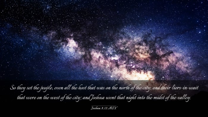 Picture 03 - Joshua 8:13 ASV Desktop Wallpaper - So they set the people, even all the host that - Desktop Bible Verse Wallpaper