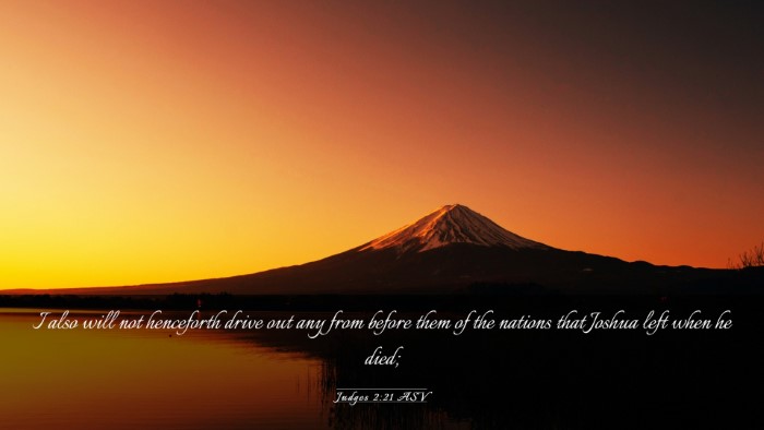 Picture 03 - Judges 2:21 ASV Desktop Wallpaper - I also will not henceforth drive out any from - Desktop Bible Verse Wallpaper