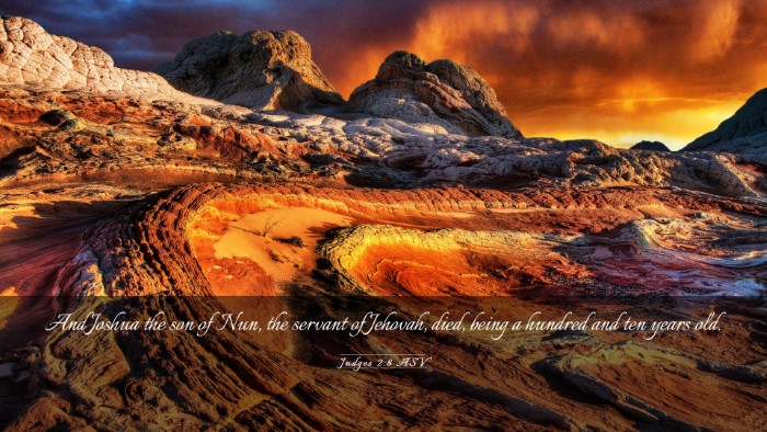 Picture 03 - Judges 2:8 ASV Desktop Wallpaper - And Joshua the son of Nun, the servant of - Desktop Bible Verse Wallpaper