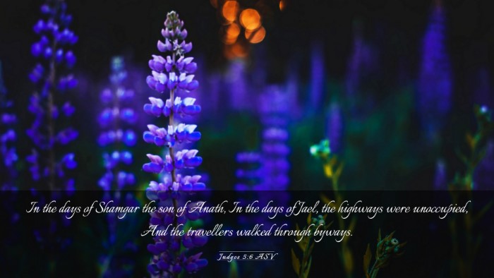 Picture 03 - Judges 5:6 ASV Desktop Wallpaper - In the days of Shamgar the son of Anath, In the - Desktop Bible Verse Wallpaper
