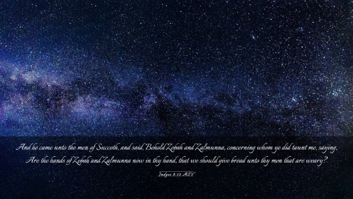 Picture 03 - Judges 8:15 ASV Desktop Wallpaper - And he came unto the men of Succoth, and said, - Desktop Bible Verse Wallpaper
