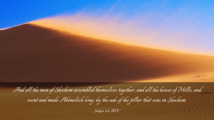 Picture 03 - Judges 9:6 ASV Desktop Wallpaper - And all the men of Shechem assembled themselves - Desktop Bible Verse Wallpaper