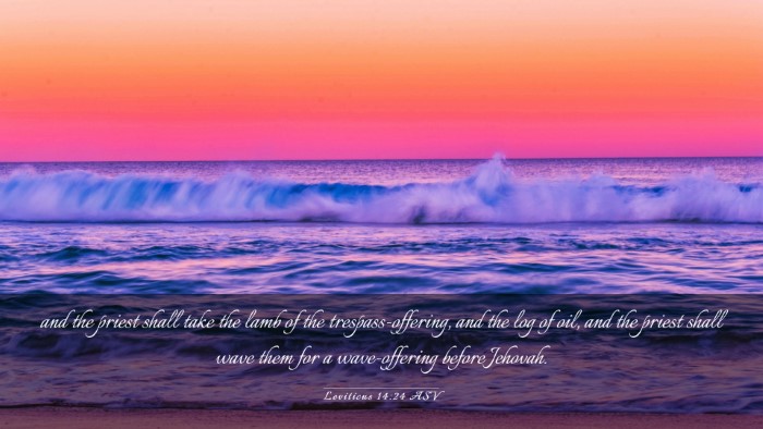 Picture 03 - Leviticus 14:24 ASV Desktop Wallpaper - and the priest shall take the lamb of the - Desktop Bible Verse Wallpaper