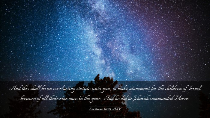 Picture 03 - Leviticus 16:34 ASV Desktop Wallpaper - And this shall be an everlasting statute unto - Desktop Bible Verse Wallpaper