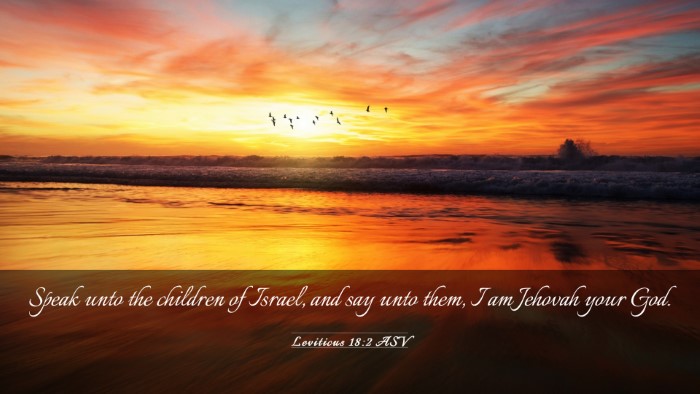Picture 03 - Leviticus 18:2 ASV Desktop Wallpaper - Speak unto the children of Israel, and say unto - Desktop Bible Verse Wallpaper